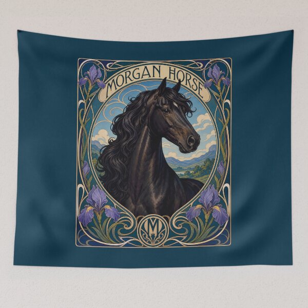 Item preview, Morgan Horse Art Nouveau Equestrian Design designed and sold by AntiqueImages.