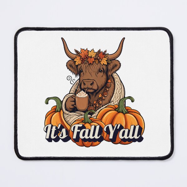 Item preview, It's Fall Y'all Highland Cow - Funny Fall Pumpkin Spice Latte Autumn designed and sold by Neurospicy Trolls.