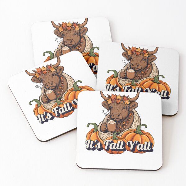 Item preview, It's Fall Y'all Highland Cow - Funny Fall Pumpkin Spice Latte Autumn designed and sold by Neurospicy Trolls.