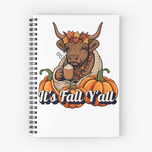 Item preview, It's Fall Y'all Highland Cow - Funny Fall Pumpkin Spice Latte Autumn designed and sold by Neurospicy Trolls.