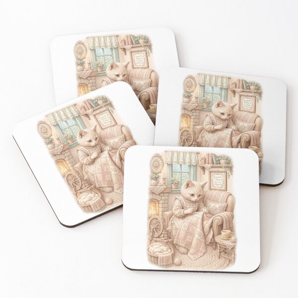 Item preview, Cottagecore Cat Quilting designed and sold by WHConwayDesigns.