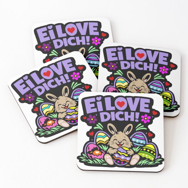 Item preview, I love you – Funny Easter Bunny Cartoon designed and sold by Pommes im Bett.