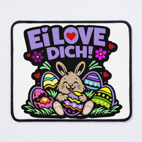 Item preview, I love you – Funny Easter Bunny Cartoon designed and sold by Pommes im Bett.