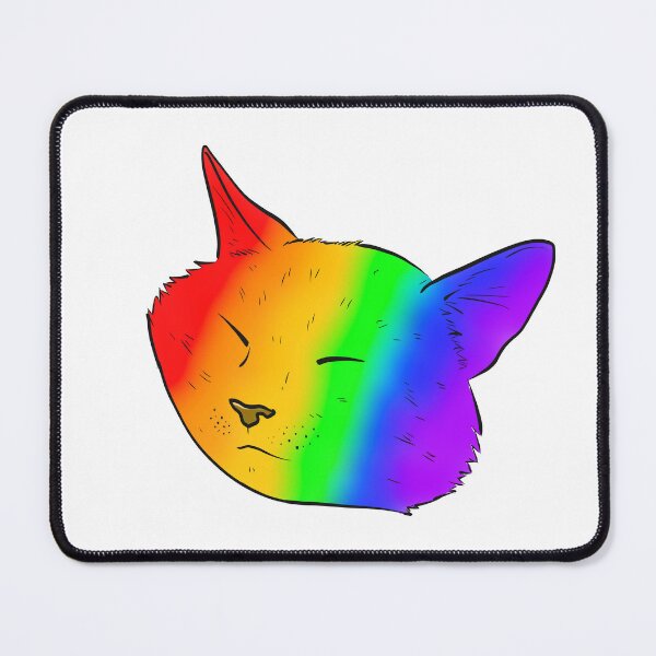 Item preview, Happy Snuggly Rainbow Cat designed and sold by whenkelseydraws.