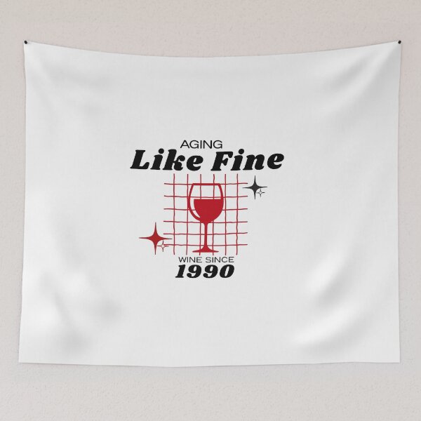 Item preview, Aging Like Fine Wine Since 1990 | Funny 1990 Birthday Wine Lover Shirt designed and sold by luckyhue.