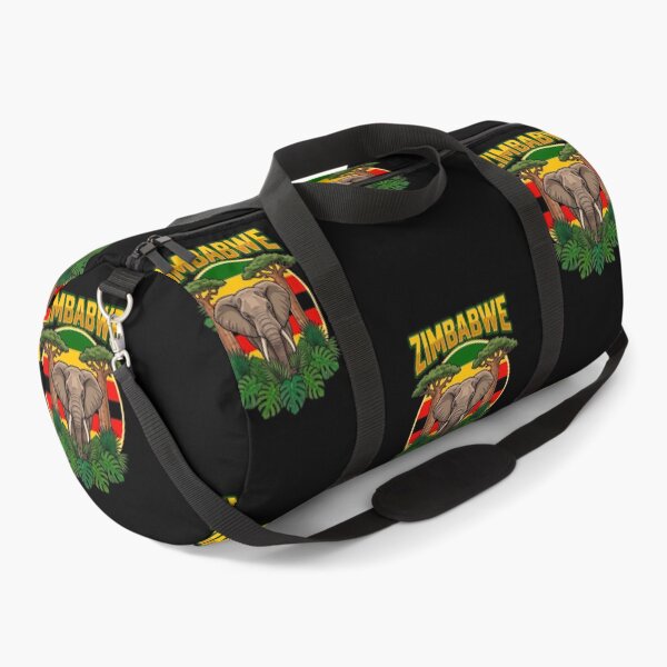 Item preview, Retro Zimbabwe Elephant and Baobab Safari Art designed and sold by DanniJordan.