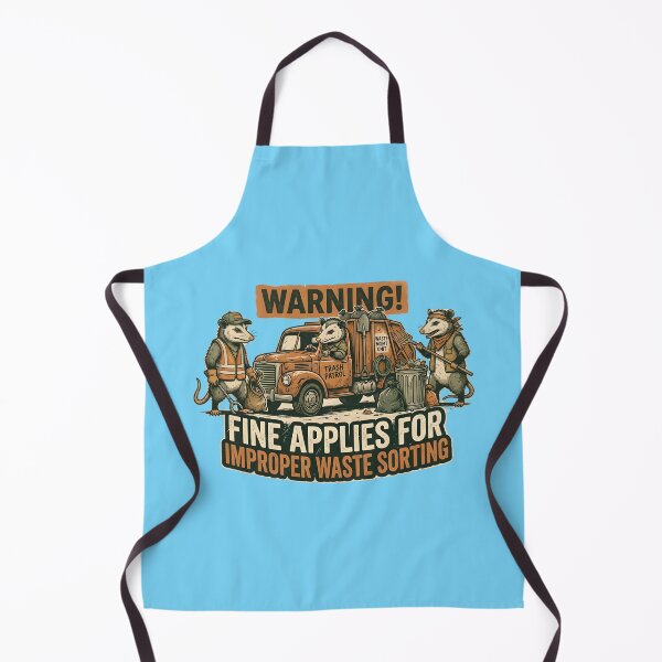 Item preview, Fine applies for improper waste sorting - Opossums as trash collection team designed and sold by ParadoxParadox.