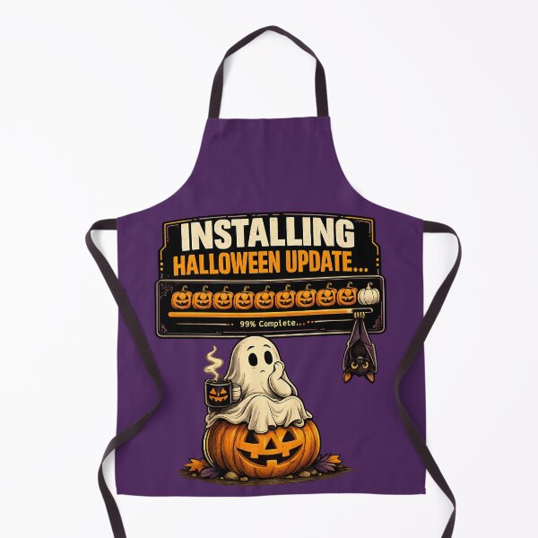 Item preview, Installing Halloween Update... 99% Complete Funny Halloween Ghost Design designed and sold by PXEpic.
