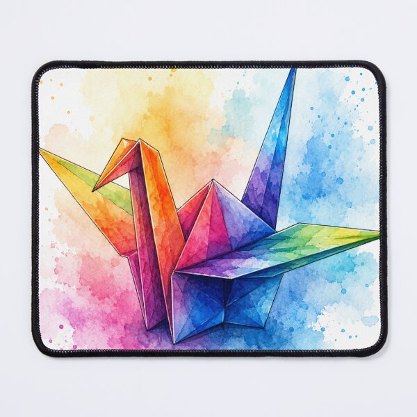 Item preview, Watercolor Origami Collection – Colorful Geometric Paper Art | Modern Rainbow Illustration designed and sold by New Releases Hub.