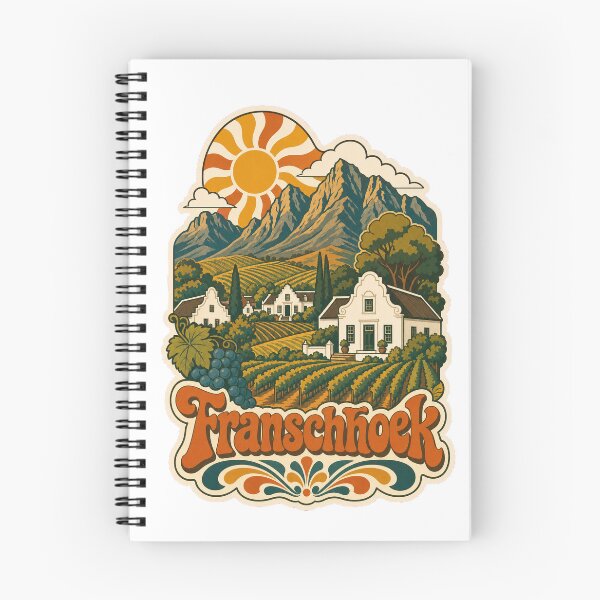 Item preview, Franschhoek South Africa Travel Souvenir - Retro Illustration designed and sold by VisualArtsOasis.
