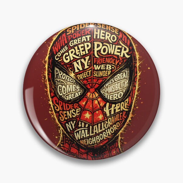 Item preview, Spider-Inspired Typographic Mask | Comic Book Superhero Typography Art | Graphic T-Shirt & Sticker Design designed and sold by designbyuzi.