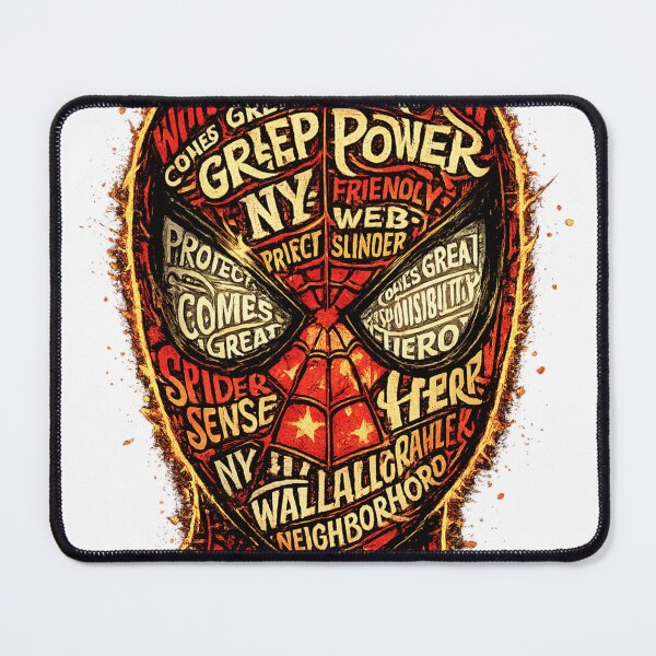 Item preview, Spider-Inspired Typographic Mask | Comic Book Superhero Typography Art | Graphic T-Shirt & Sticker Design designed and sold by designbyuzi.