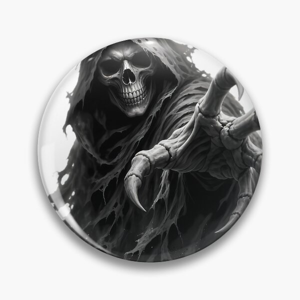 Item preview, Grim Reaper Skull Reaching With Claws designed and sold by Linework Studio.
