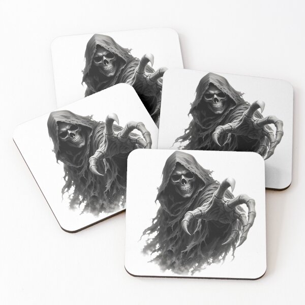 Item preview, Grim Reaper Skull Reaching With Claws designed and sold by Linework Studio.