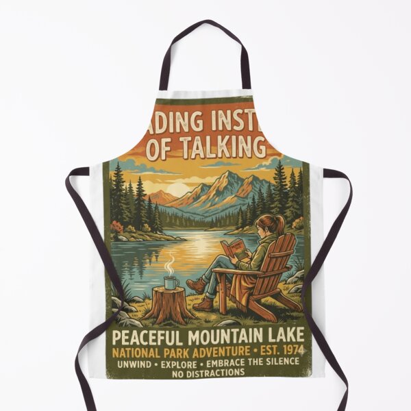 Item preview, Reading Instead of Talking Vintage National Park Travel Poster designed and sold by urbinet.