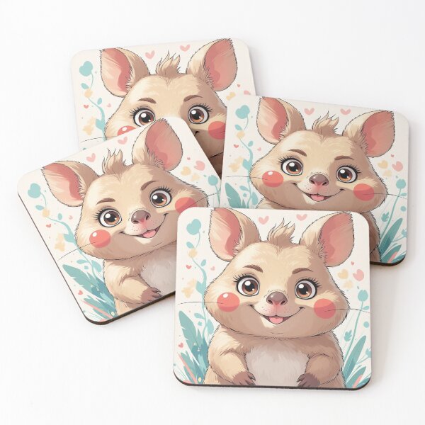 Item preview, Cute Manga Chibi Quokka with Rosy Cheeks designed and sold by Uniquely Yours.