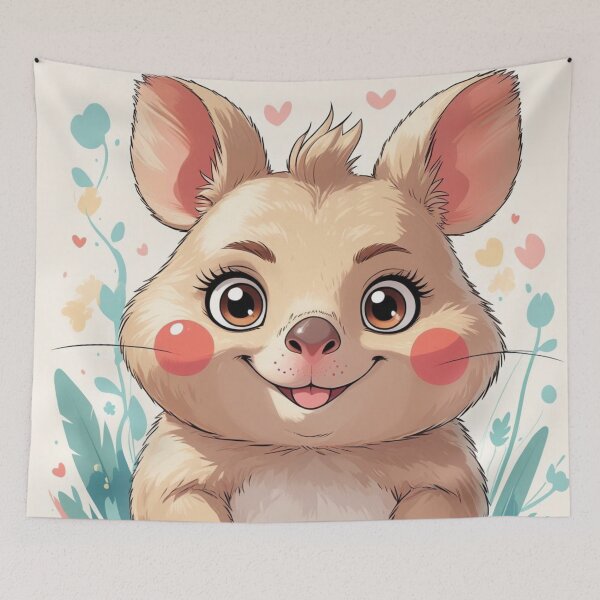 Item preview, Cute Manga Chibi Quokka with Rosy Cheeks designed and sold by Uniquely Yours.