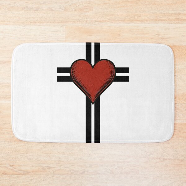 Item preview, Cross with heart designed and sold by AG Minimal Design.
