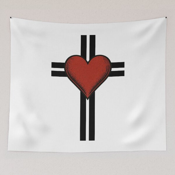 Item preview, Cross with heart designed and sold by AG Minimal Design.