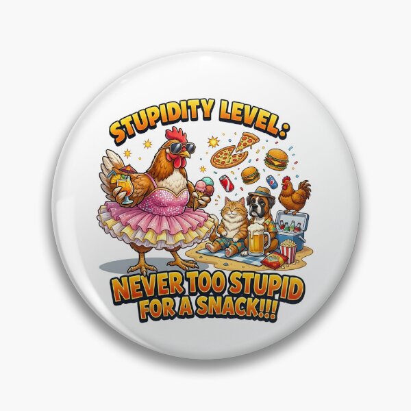 Item preview, Stupidity Level: Never Too Stupid For A Snack! designed and sold by infinitearte.