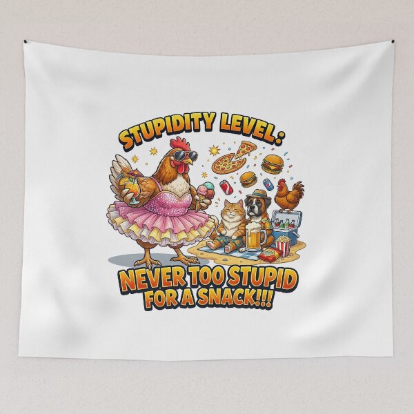 Item preview, Stupidity Level: Never Too Stupid For A Snack! designed and sold by infinitearte.