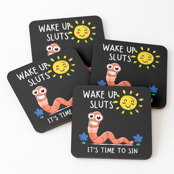 Item preview, Wake Up Sluts It's Time To Sin Cute Chaotic Worm Meme designed and sold by Rahamkshop.