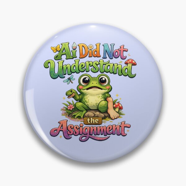 Item preview, AI Did Not Understand the Assignment Funny Frog designed and sold by My Dream Nook.