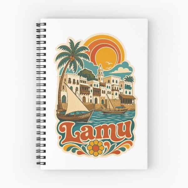 Item preview, Lamu Kenya Travel Souvenir - Retro Illustration designed and sold by VisualArtsOasis.