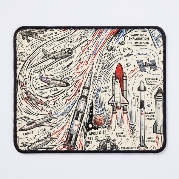 Item preview, Evolution of Flight History Sketchbook Technical Art designed and sold by Pride Emblem Prints.