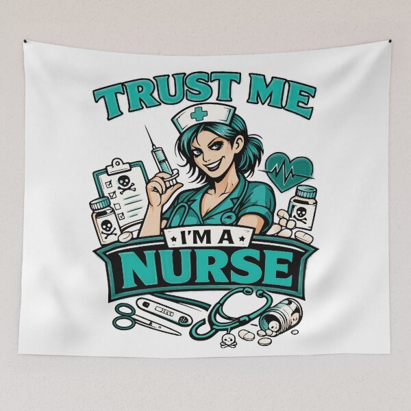 Item preview, Trust Me I'm a Nurse – Funny Nursing Motif designed and sold by Pommes im Bett.