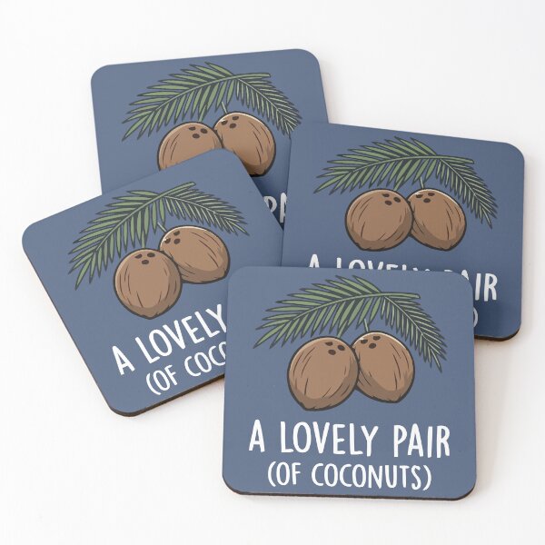 Item preview, Lovely Pair Of Coconuts Funny Innuendo Tropical Palm Tree Fruit designed and sold by Amir Faysal.