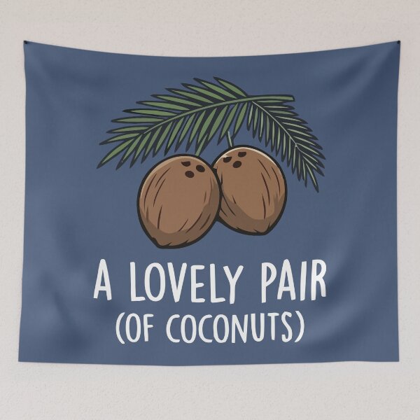 Item preview, Lovely Pair Of Coconuts Funny Innuendo Tropical Palm Tree Fruit designed and sold by Amir Faysal.