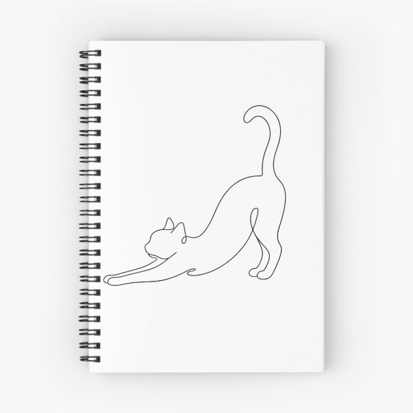 Item preview, Stretching Yoga Cat One Line Art Minimalist Aesthetic designed and sold by Broken143.