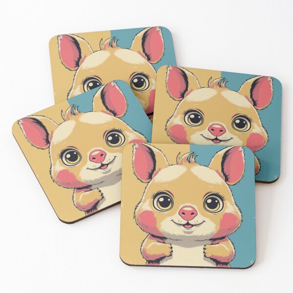 Item preview, Cute Retro Manga Chibi Quokka Poster designed and sold by Uniquely Yours.