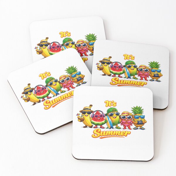 Item preview, It's Summer Cute Fruit Squad T-Shirt | Funny Banana Watermelon Pineapple Beach Vacation Cartoon Design designed and sold by designbyuzi.