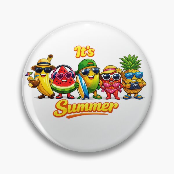 Item preview, It's Summer Cute Fruit Squad T-Shirt | Funny Banana Watermelon Pineapple Beach Vacation Cartoon Design designed and sold by designbyuzi.