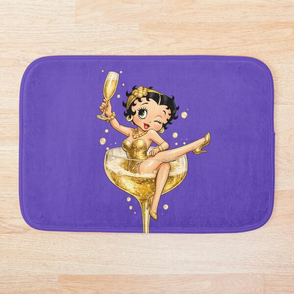 Item preview, BETTY BOOP CELEBRATES Vintage Cartoon Girl in Champagne Glass – Retro Pin Up Pop Art Graphic Tee – Glamorous Celebration Illustration designed and sold by infinitearte.
