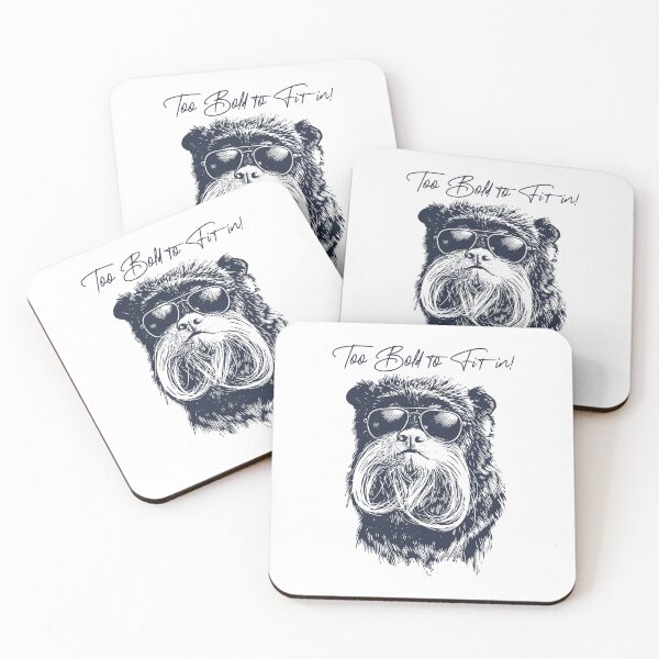 Item preview, Too Bold To Fit In - Vintage Aviator Sunglasses Mustache Monkey designed and sold by AnAzArt.