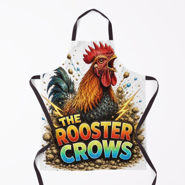 Item preview, The Rooster Crows – Colorful Funny Rooster Illustration designed and sold by CMA Design Studio.
