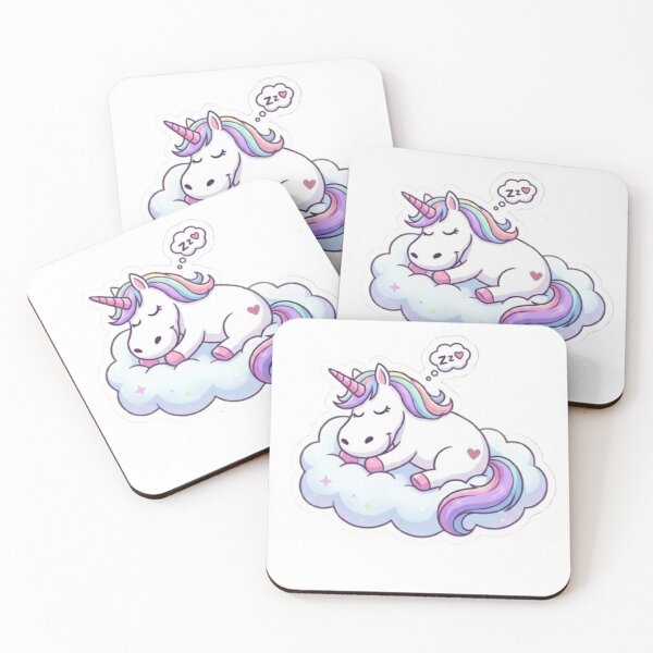 Item preview, Sleeping Rainbow Unicorn Magic Cloud Cute Kawaii Fantasy Design designed and sold by devstation.