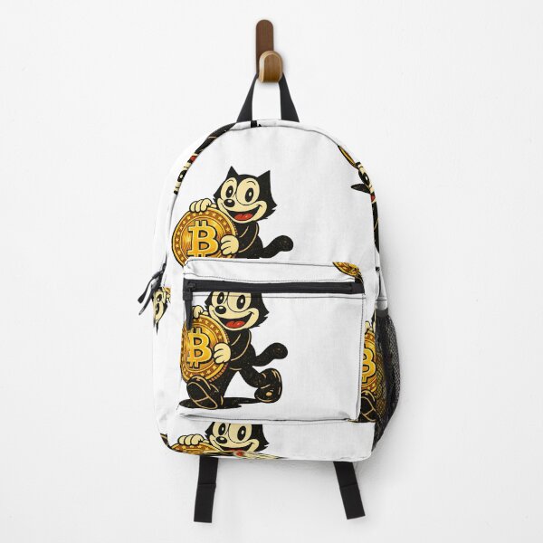 Item preview, VINTAGE FELIX CAT WITH A GOLD BITCOIN COIN designed and sold by infinitearte.