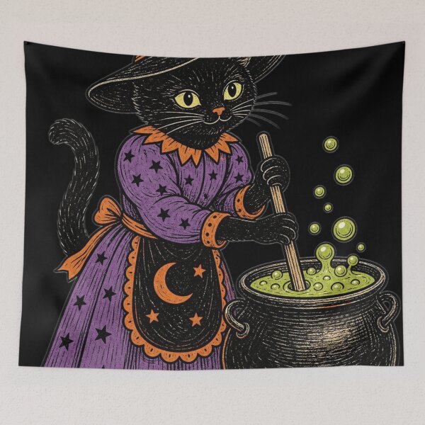 Item preview, Black cat witch designed and sold by The King's general goods.