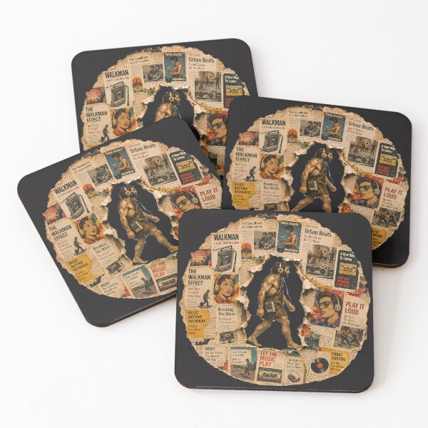Item preview, Vintage Walkman First Listener Collage designed and sold by NucciCollective.