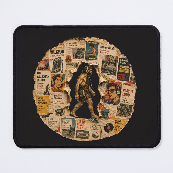 Item preview, Vintage Walkman First Listener Collage designed and sold by NucciCollective.