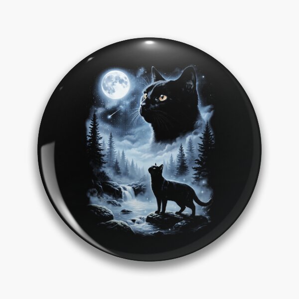 Item preview, Black Cat Howling At Moon 9039S Retro designed and sold by Arens ★★★★★.
