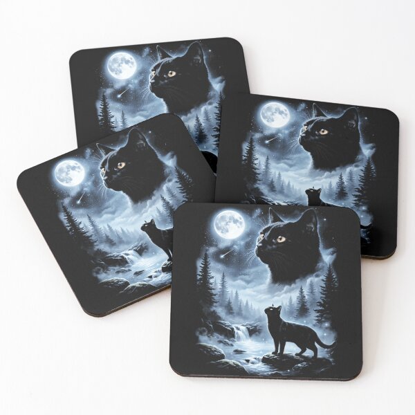 Item preview, Black Cat Howling At Moon 9039S Retro designed and sold by Arens ★★★★★.