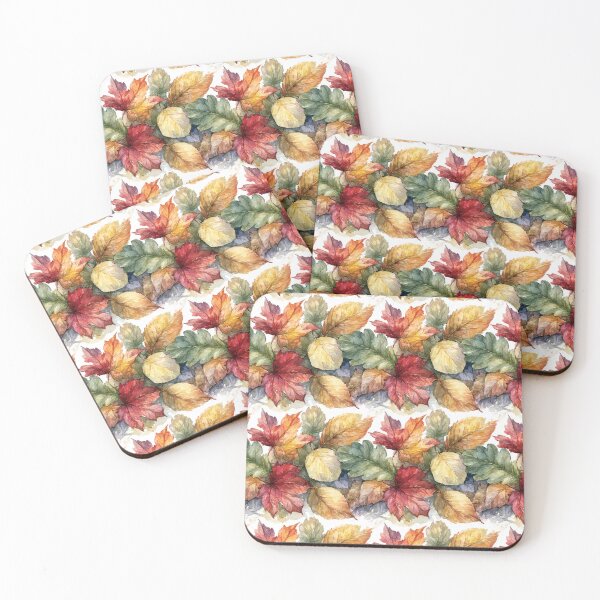Item preview, Soft Botanical Forest: Crimson, Amber & Sage Foliage designed and sold by TJ Art and Camera.