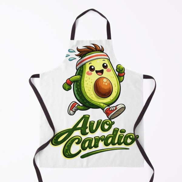 Item preview, Avo Cardio Funny Avocado Running Workout Sticker | Cute Gym Pun Fitness Lover Gift | Healthy Lifestyle Cartoon designed and sold by designbyuzi.
