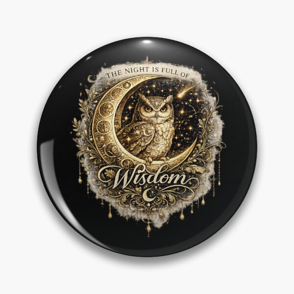 Item preview, The Night Is Full of Wisdom | Celestial Owl Moon Art designed and sold by 'VARI'.