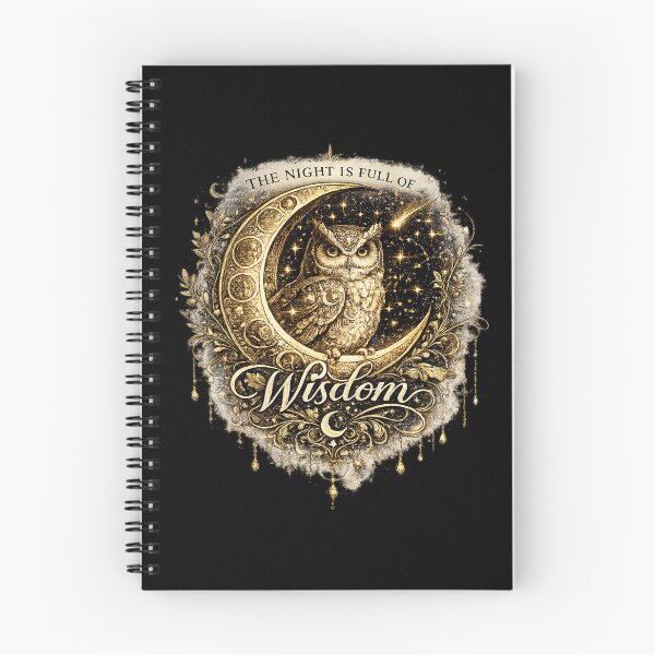 Item preview, The Night Is Full of Wisdom | Celestial Owl Moon Art designed and sold by 'VARI'.